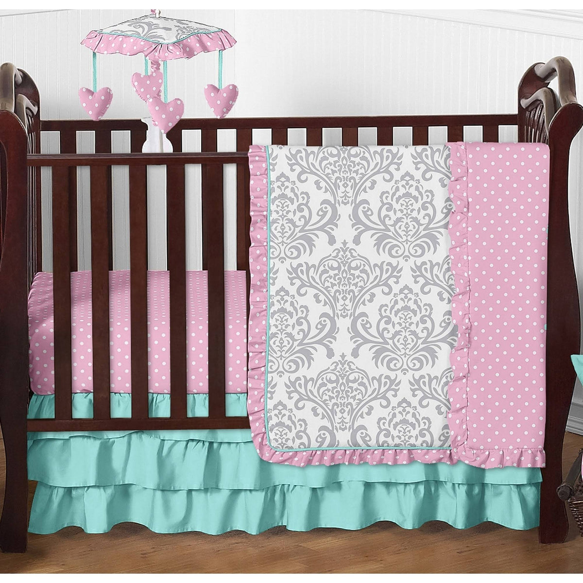 4-Piece Bumperless Crib Bedding Set I3919