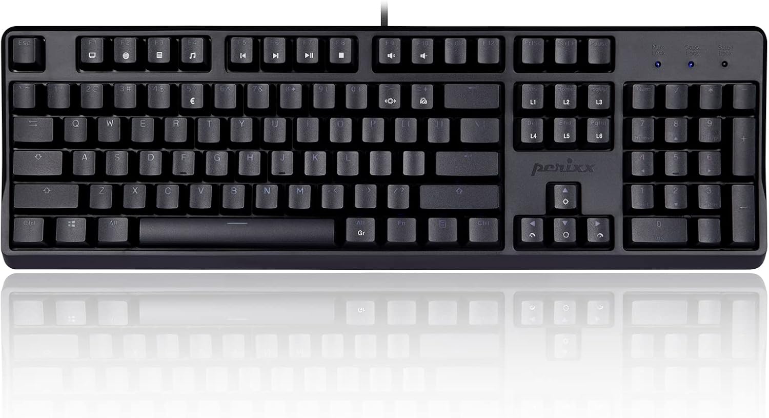Mechanical Gaming Keyboard with RGB Backlighting and Brown Switches K123