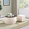 Blue Velvet Ottoman with Wooden Lid K40496