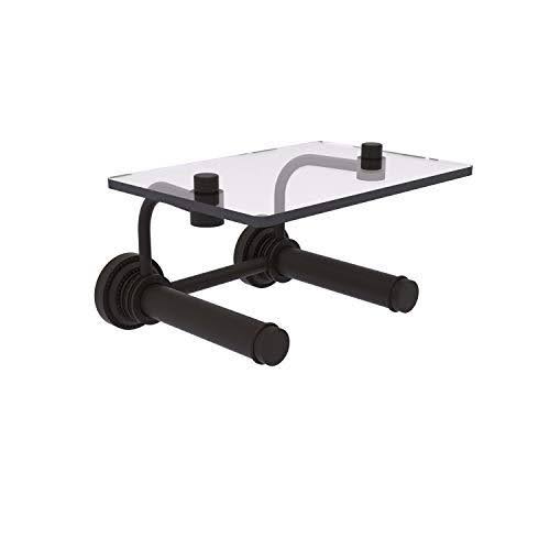 Oil Rubbed Bronze Wall Mount Toilet Paper Holder with Glass Shelf J98008