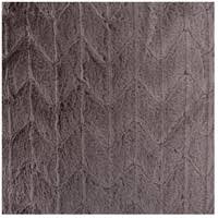 Faux Fur Angora Stone Ottoman X938301