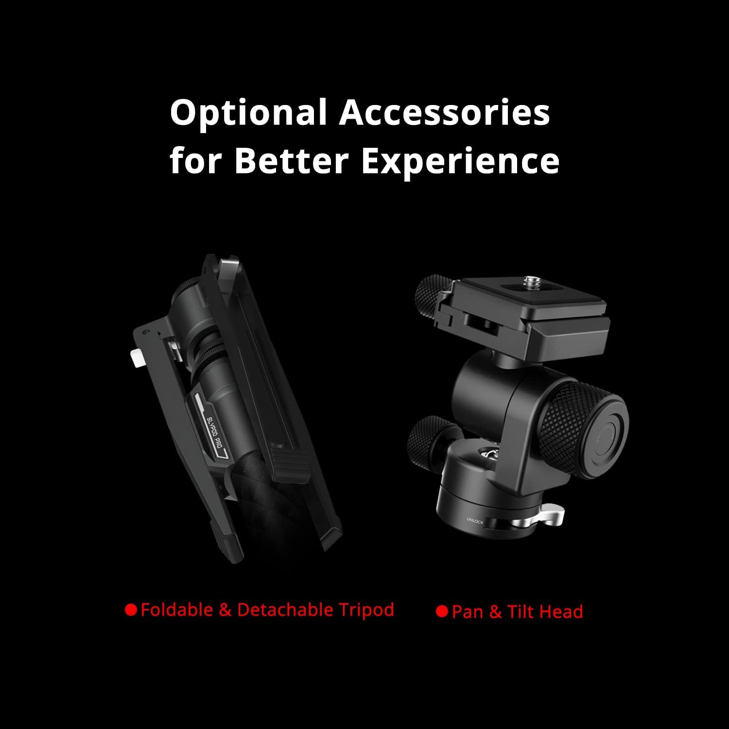 Motorized Camera Slider Monopod with Pan and Tilt Head & Tripod S8211