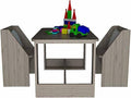 Light Gray Children Activity Table Set with Benches T11332