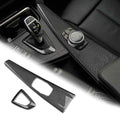 Carbon Fiber Car Gear Shift Knob Panel Cover Trim Sticker Kit T8028