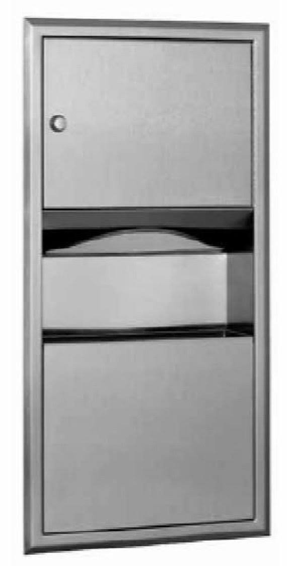 Recessed Paper Towel Dispenser and Waste Receptacle Y481