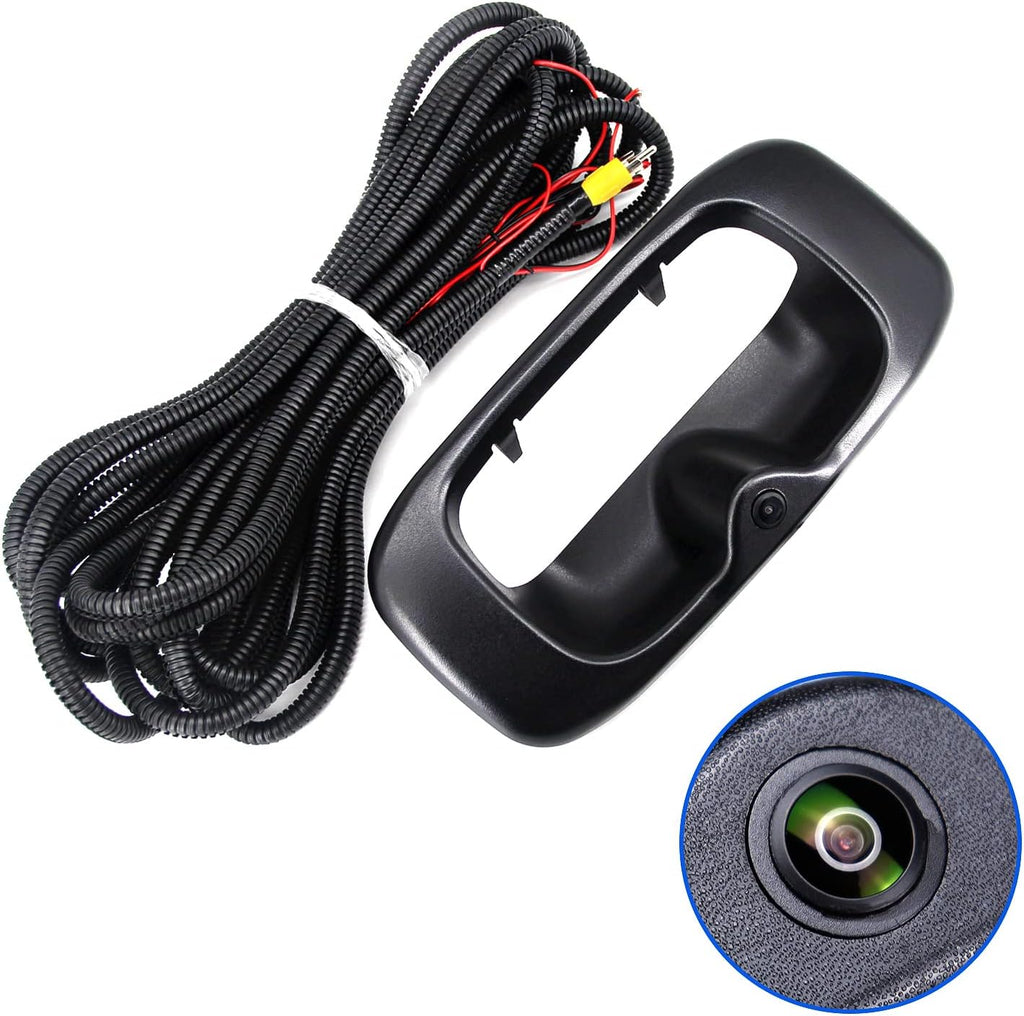 Rear Tailgate Handle Backup Camera Compatible with Chevy Silverado GMC Sierra 1999-2006 Black Pack of 2 R90766