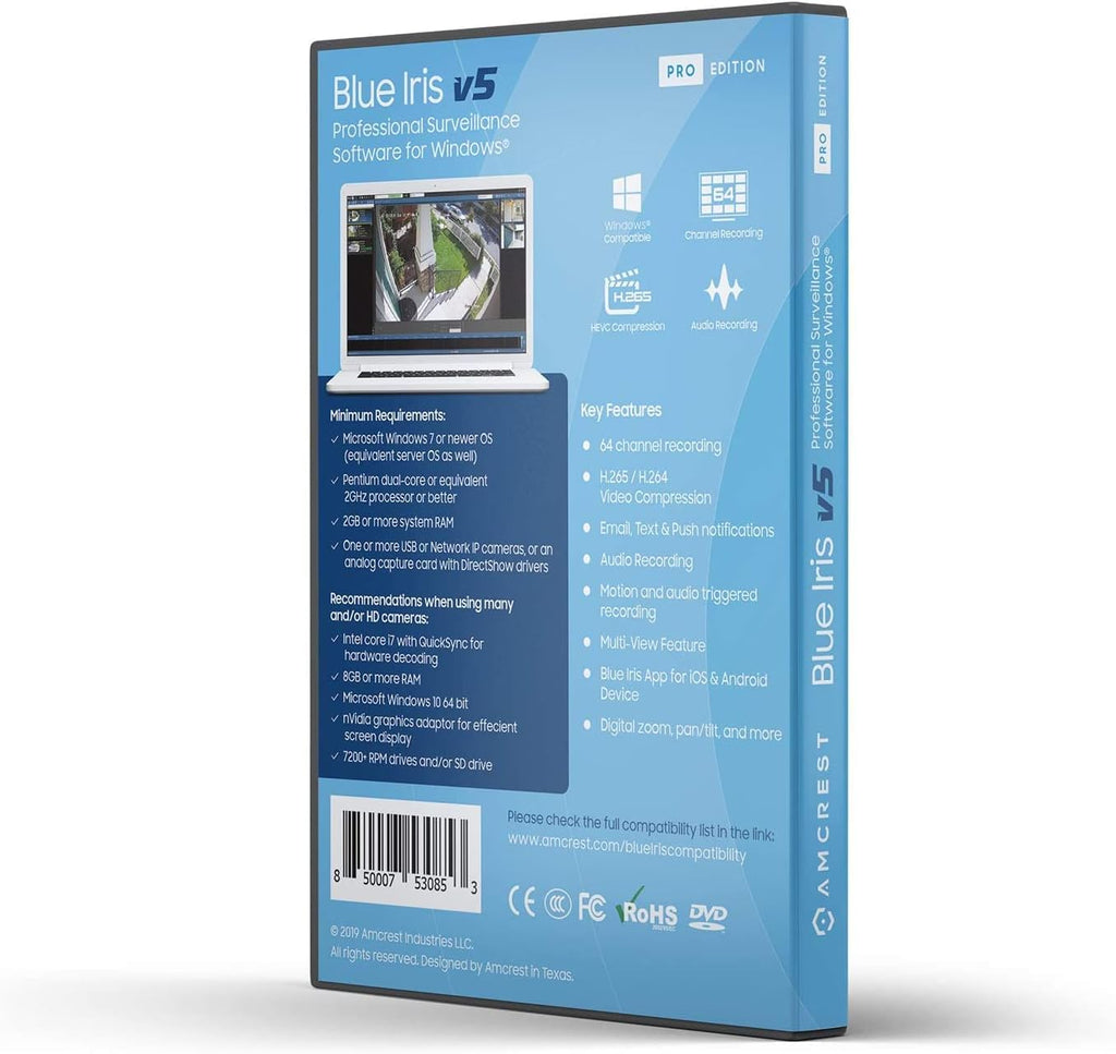 Blue Iris Professional Version 5 IP Camera Software W12666