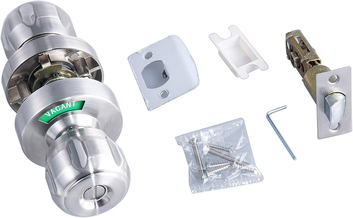 Bathroom Privacy Door Knob Lock with Large Indicator, Thumbturn Lock (1pk) Y741064