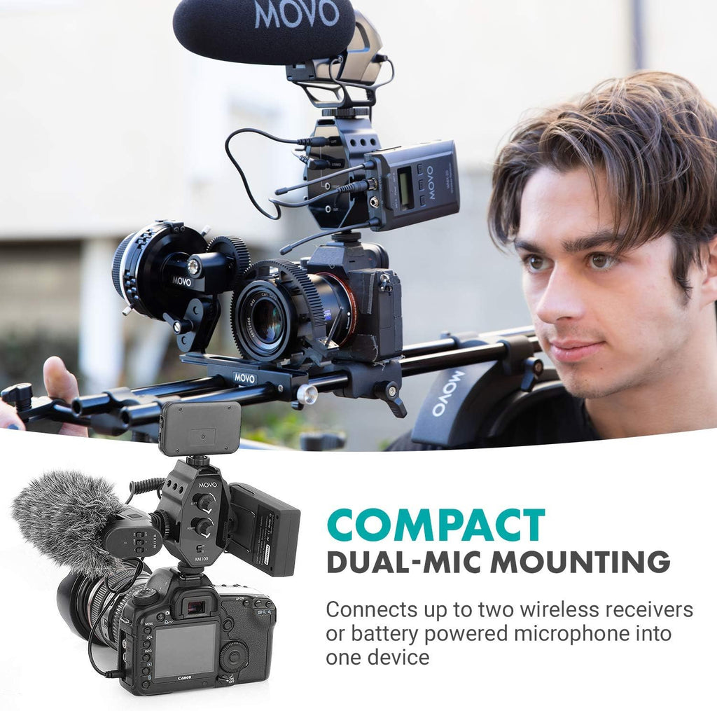 48-Channel UHF Wireless Lavalier Microphone System Bundle with 2-Ch Mixer, 2 Receivers, 4 Transmitters, and 4 Lapel Microphones S2820