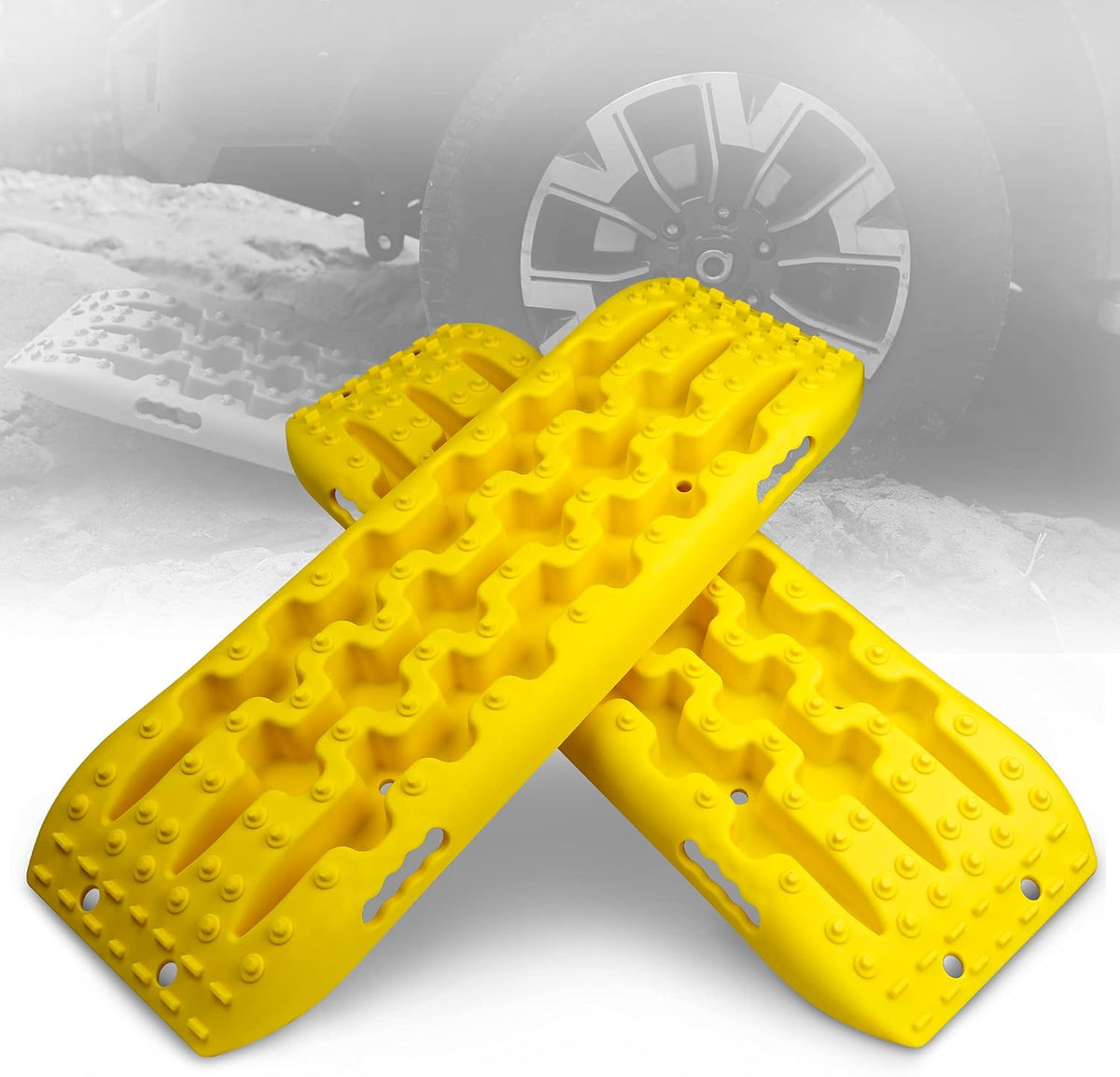 Orange Pack of 2 Traction Tracks for Sand Snow Mud R843