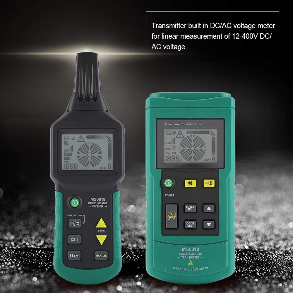 Cable Locator Network Cable Detector Underground Pipe Detector AC/DC 12V-400V T83473