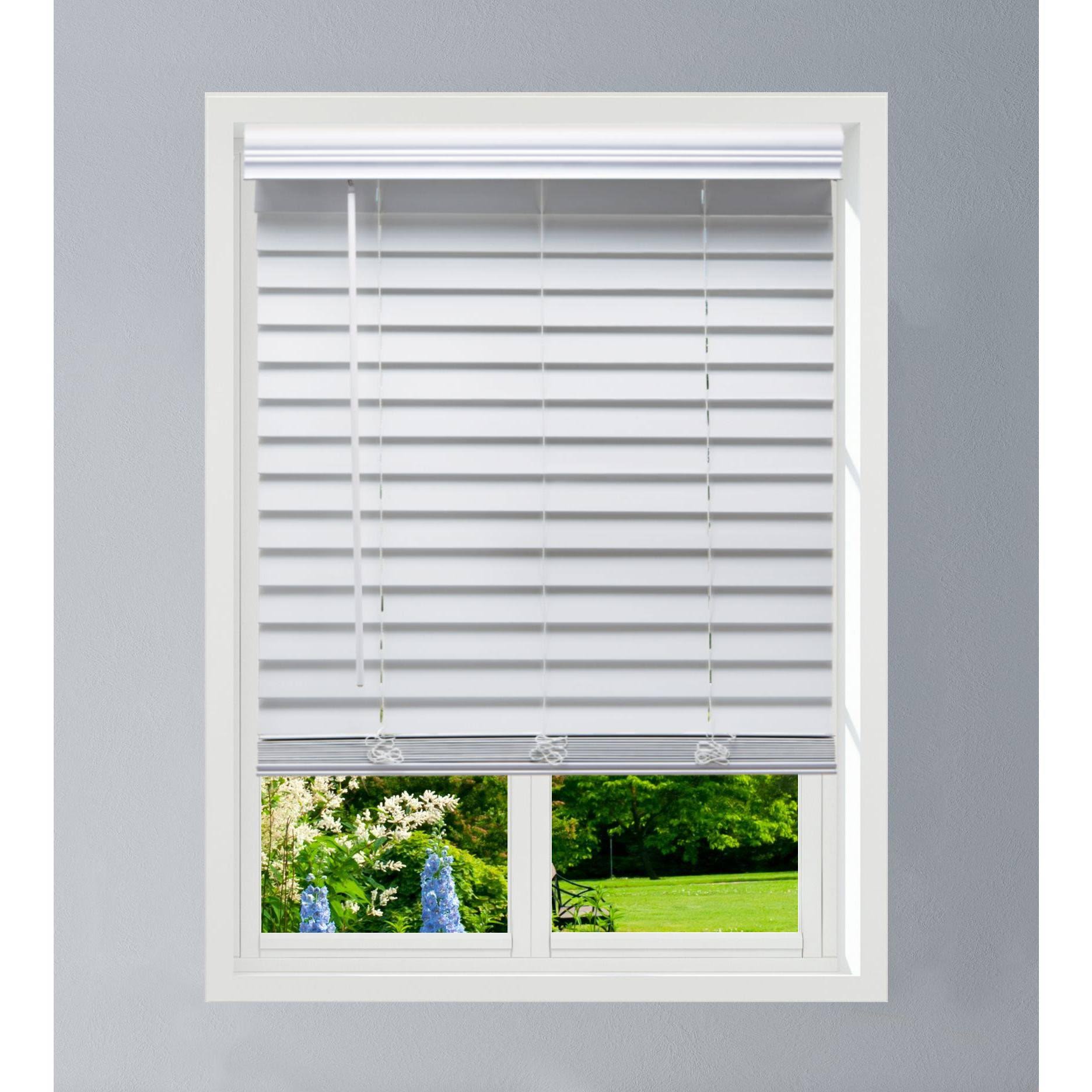 White Faux Wood Blinds N818516