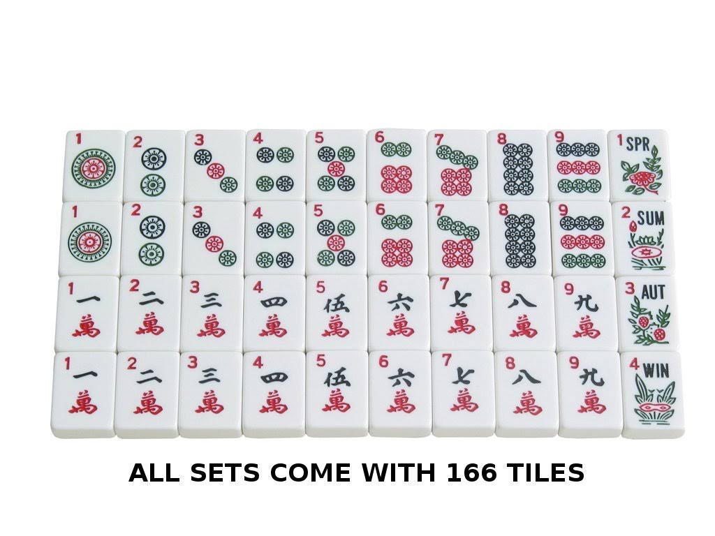 White Aluminum Case Mahjong Set A14890