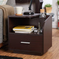 Modern Cut Out End Table Brown V27146