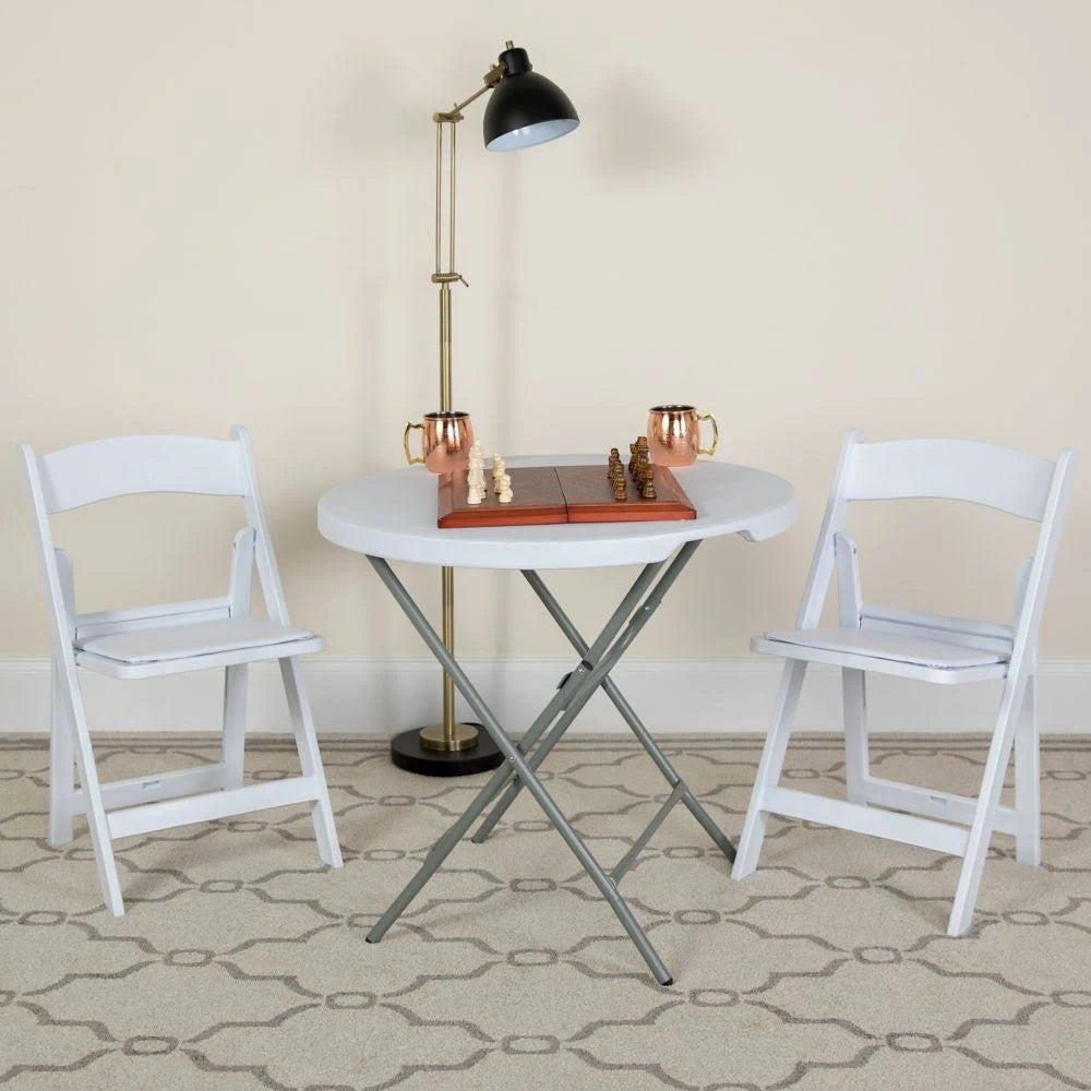 White Resin Folding Chairs (Set of 4) K653750