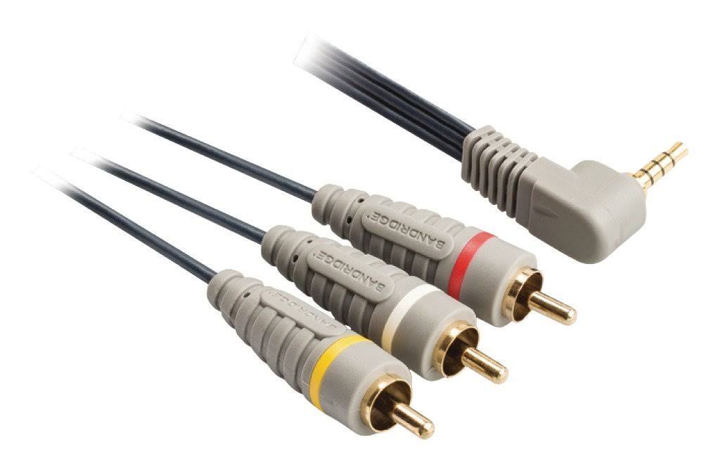2m 3.5mm 3X RCA Cable Black H48330