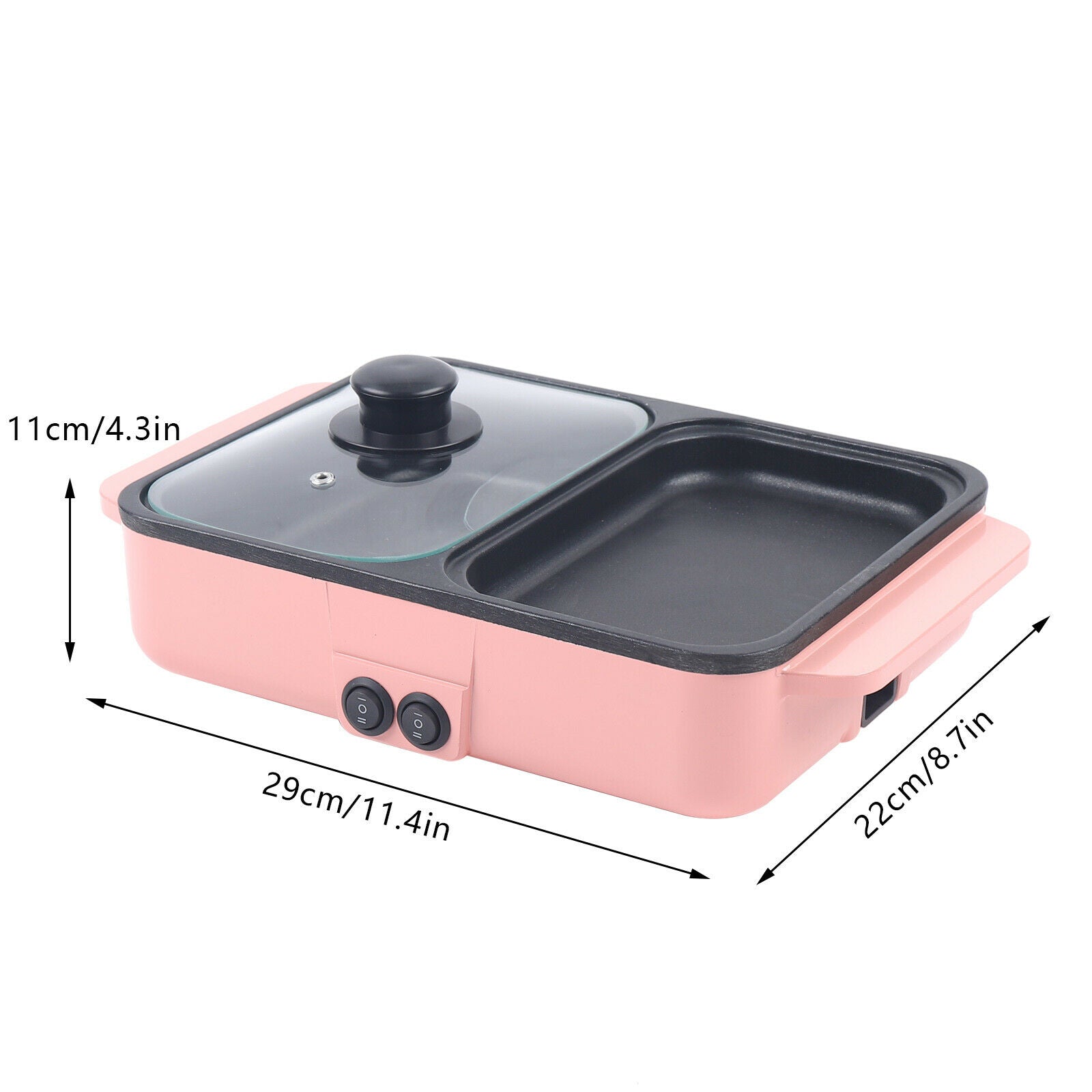 2 In 1 Non-Stick Electric Hot Pot BBQ Grill C253906