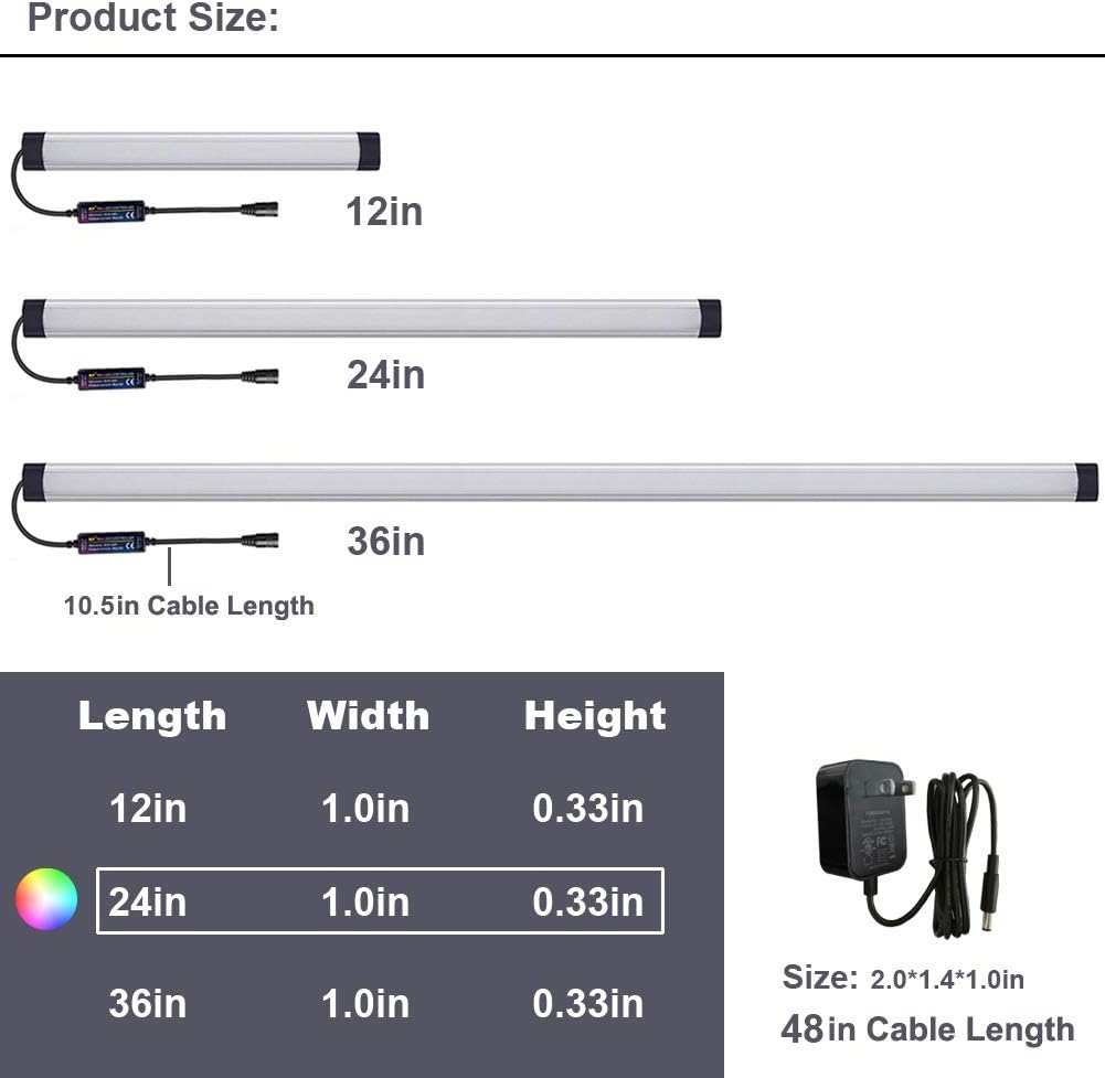 Dimmable RGB LED Light Bar (24 Inch) Z769766