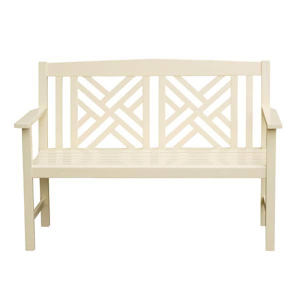 White Fretwork Bench Y6650