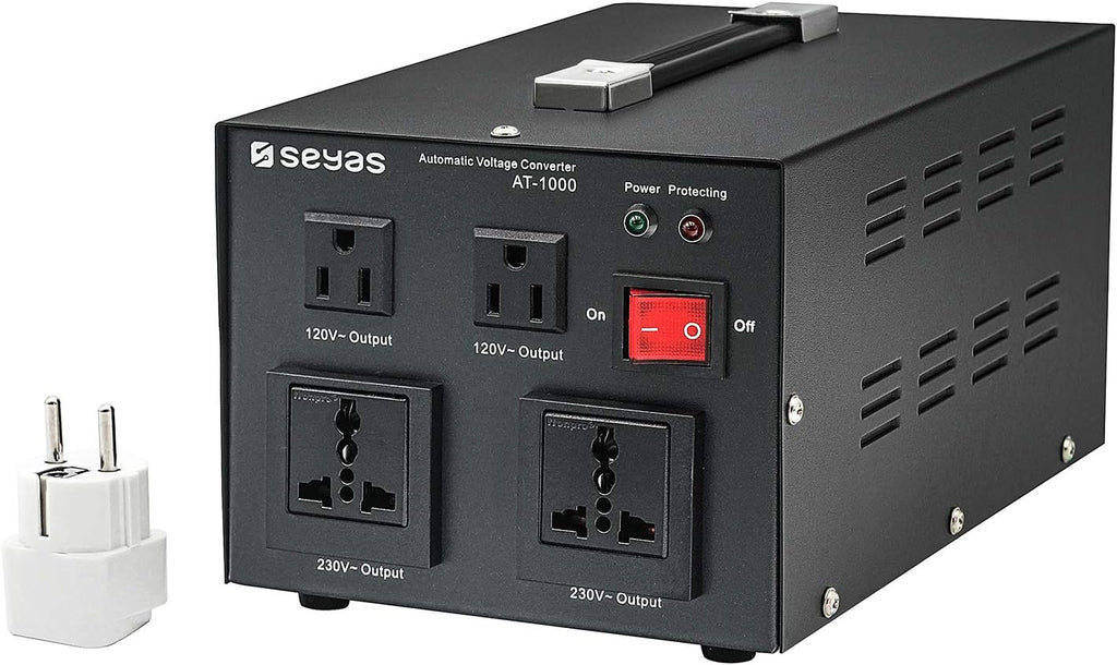 1000W Voltage Transformer Converter, 110-120 to 220-240 Volts, Pack of 2 P779773