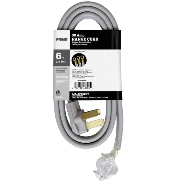 6 Feet 50 Amp 3-Wire Range Cord (5 Pack) U10837