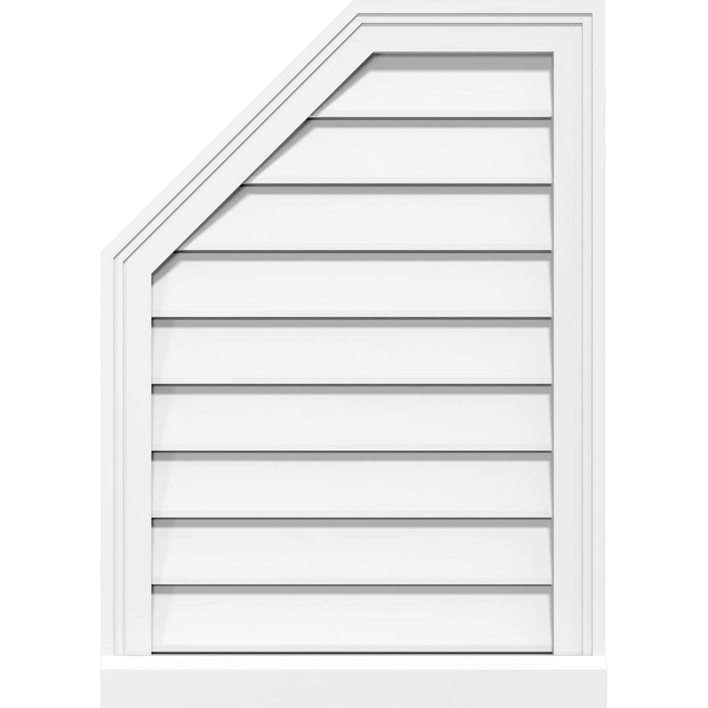Octagonal Surface Mount PVC Gable Vent with Brickmould T405