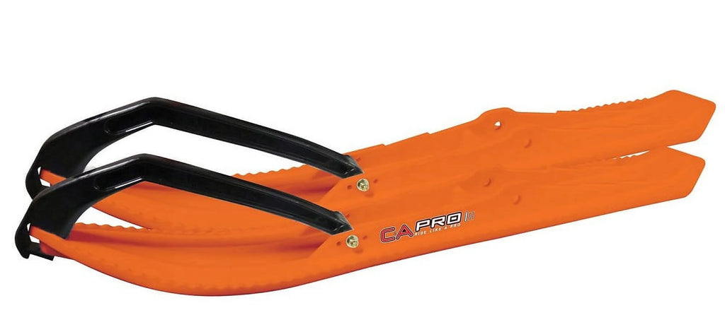 Orange Snowmobile Skis with 6" Shaper Bars Complete Kit F815516