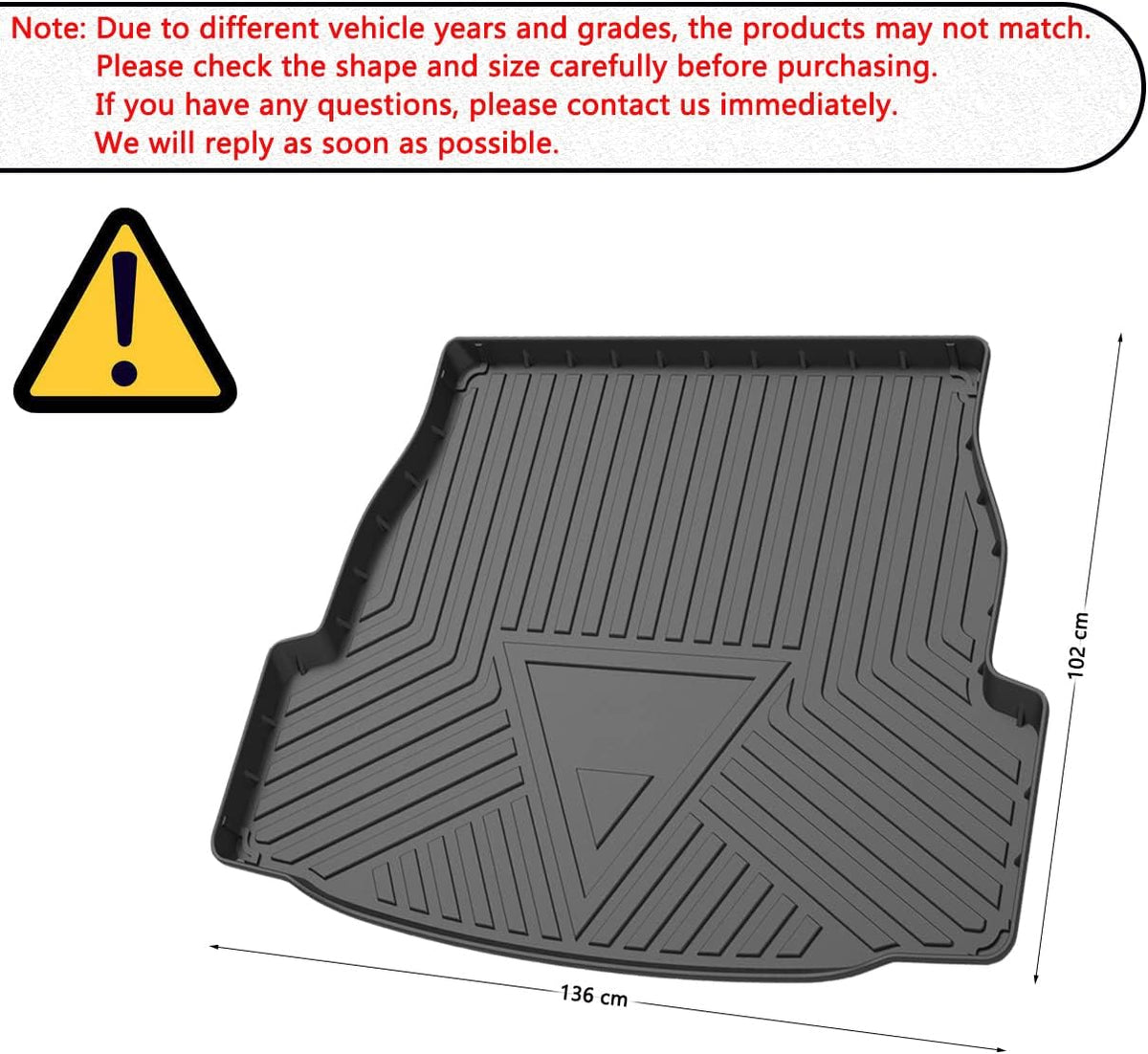 Black TPO Cargo Liner Pack of 2 Y7018
