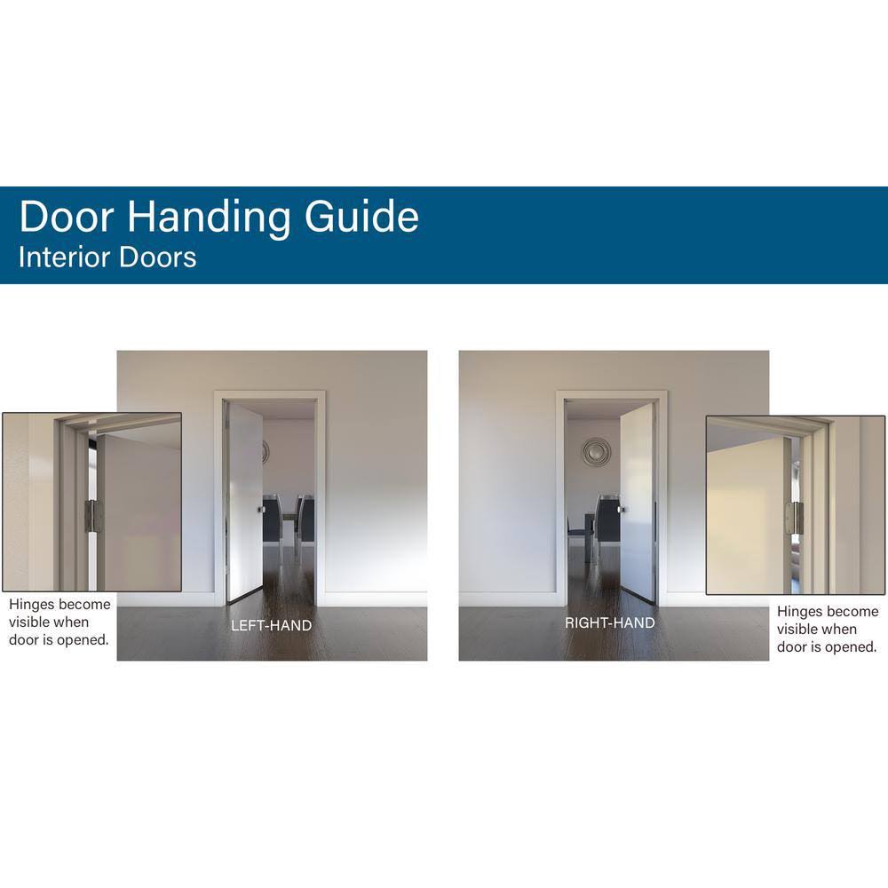 18 in. x 80 in. White Painted Right-Hand Molded Composite MDF Single Prehung Interior Door S6610