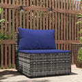 Gray Poly Rattan Patio Sofa with Cushions M18879