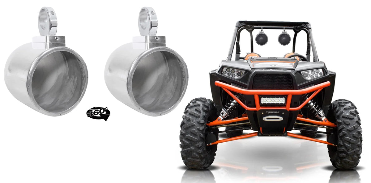7.7" 360° Swivel Chrome Tower Speaker Pods L1987