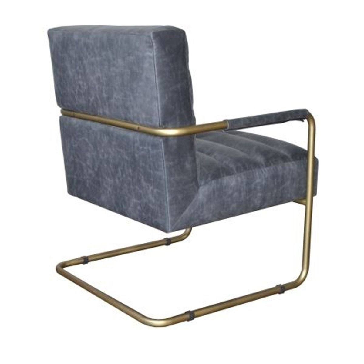 Midnight Leatherette Accent Chair Q1312