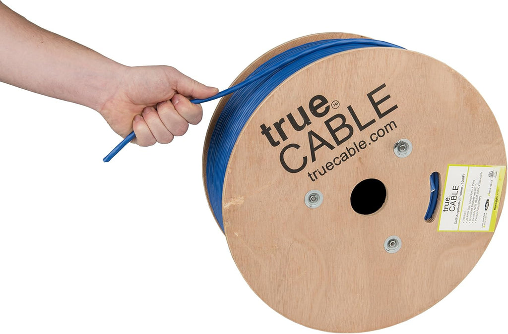 1000ft Yellow 23AWG 4 Pair Solid Bare Copper Bulk Ethernet Cable W32116