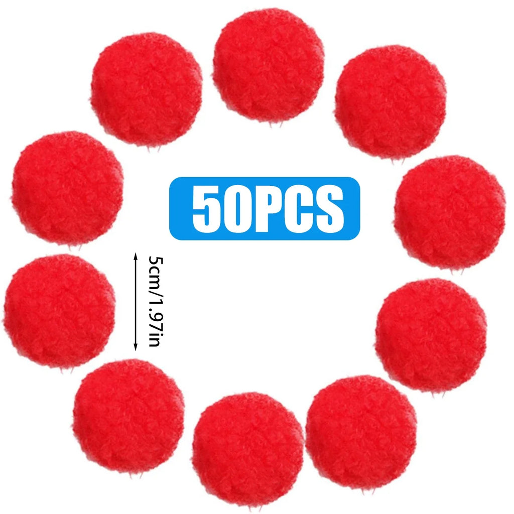 50Pcs 2 Inch Soft Cotton Water Soaker Balls with Mesh Storage Bag C93620