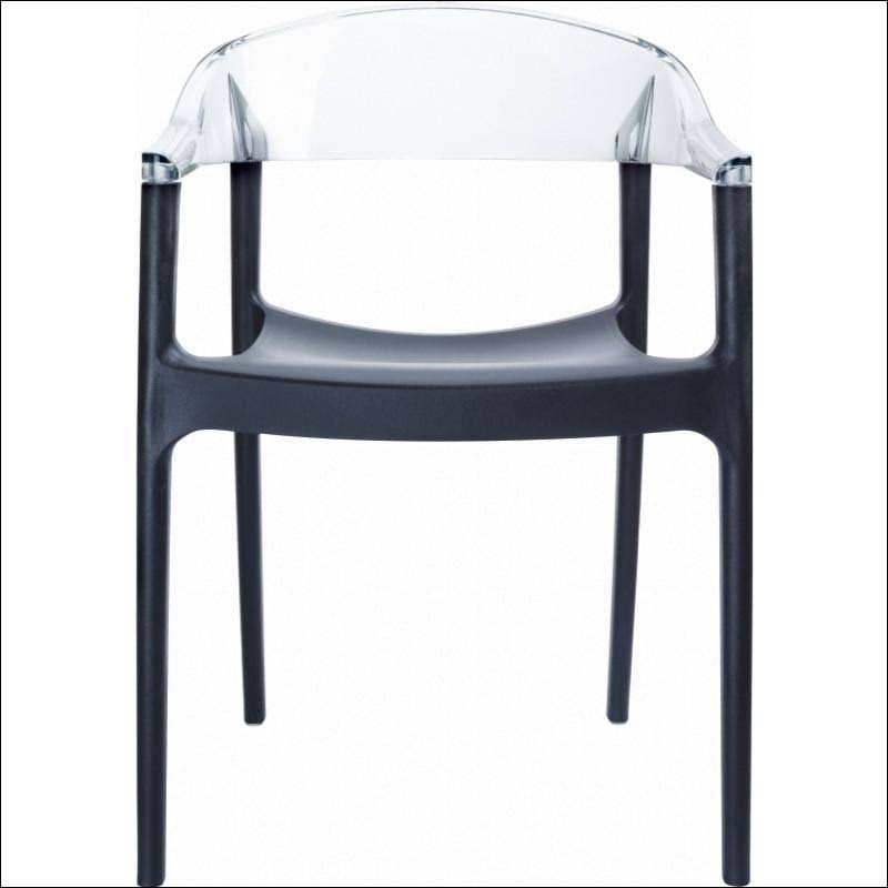 Black Transparent Dining Chair, Set of 4 Y411