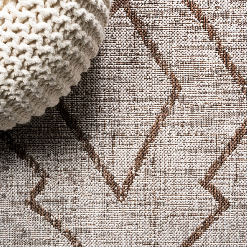 Beige/Brown 5 ft. x 8 ft. Indoor/Outdoor Area Rug O2903