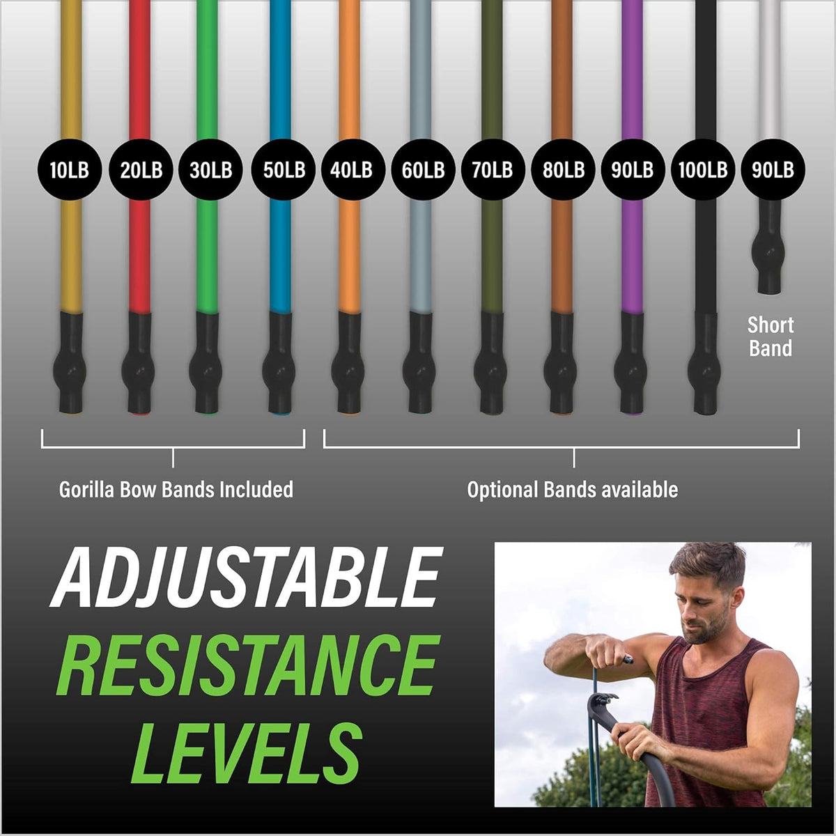 Portable Home Gym Resistance Bands and Bar System K68220