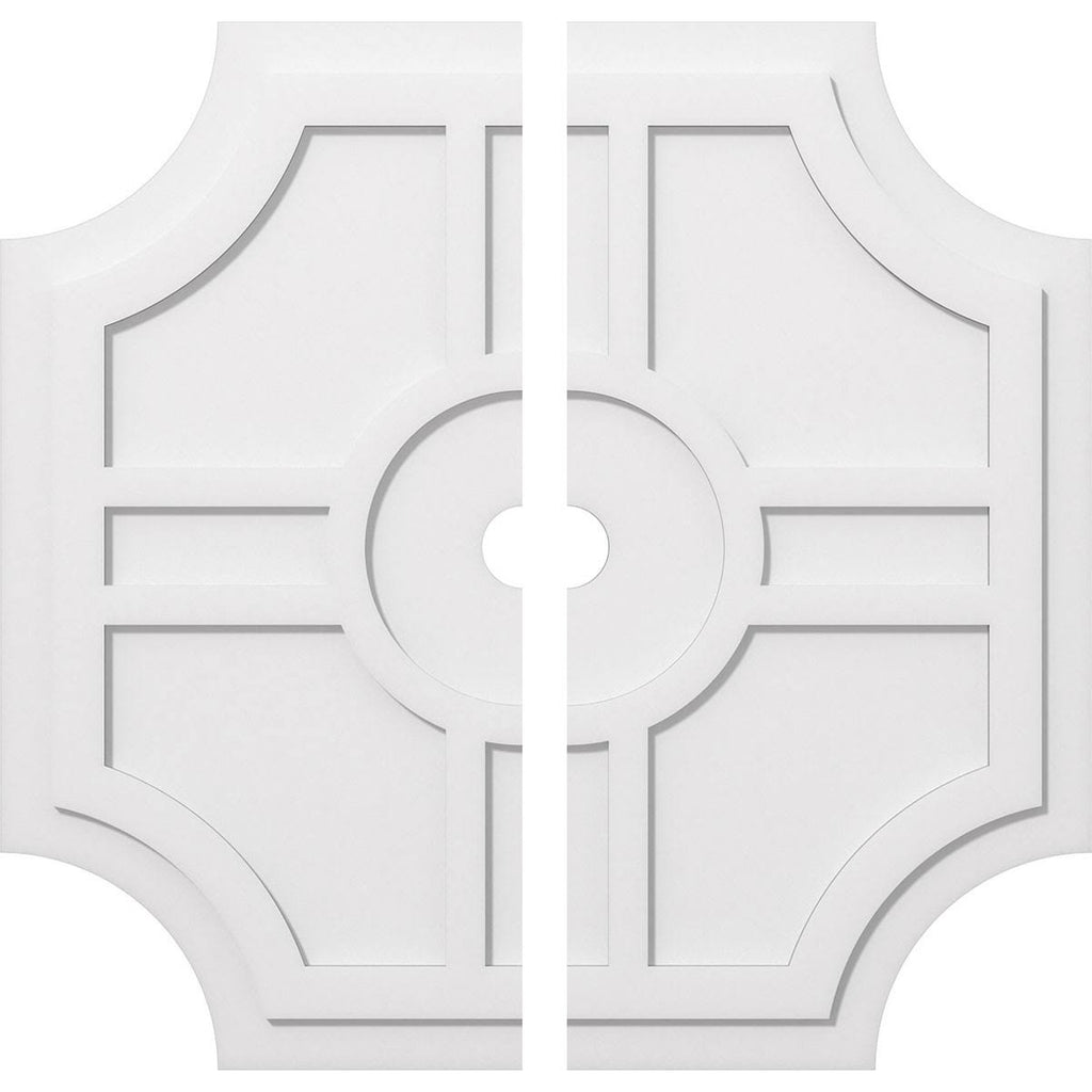 38 inchod x 3 inchid x 12 1/2 inchc x 1 inchp PVC Contemporary Ceiling Medallion Z552