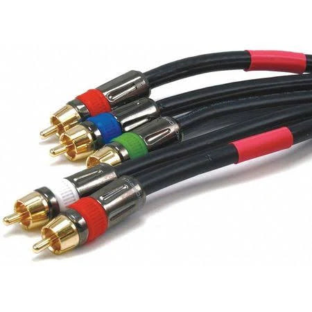 50ft 18AWG CL2 5-rca Component Video Audio Coaxial Cable Black R6827