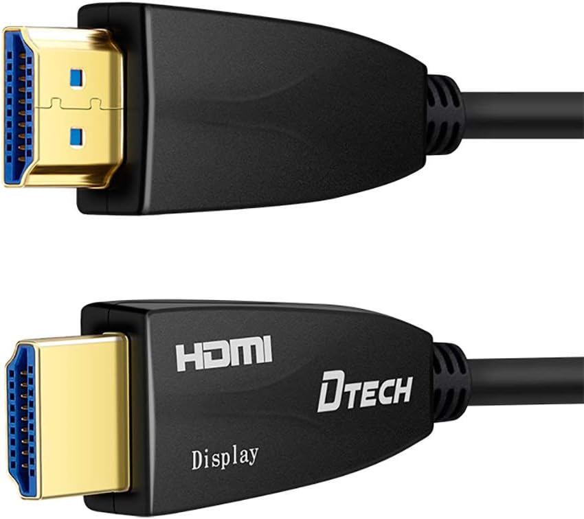 25 Feet Fiber Optic HDMI Cable 4K 60Hz 18Gbps HDR in-Wall Rated Black Pack of 2 C1839