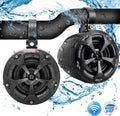4” Waterproof Bluetooth Speakers with Amplified Speaker System for ATV/UTV, Aux Input, Marine Grade Weatherproof, 12V Vehicles N49094