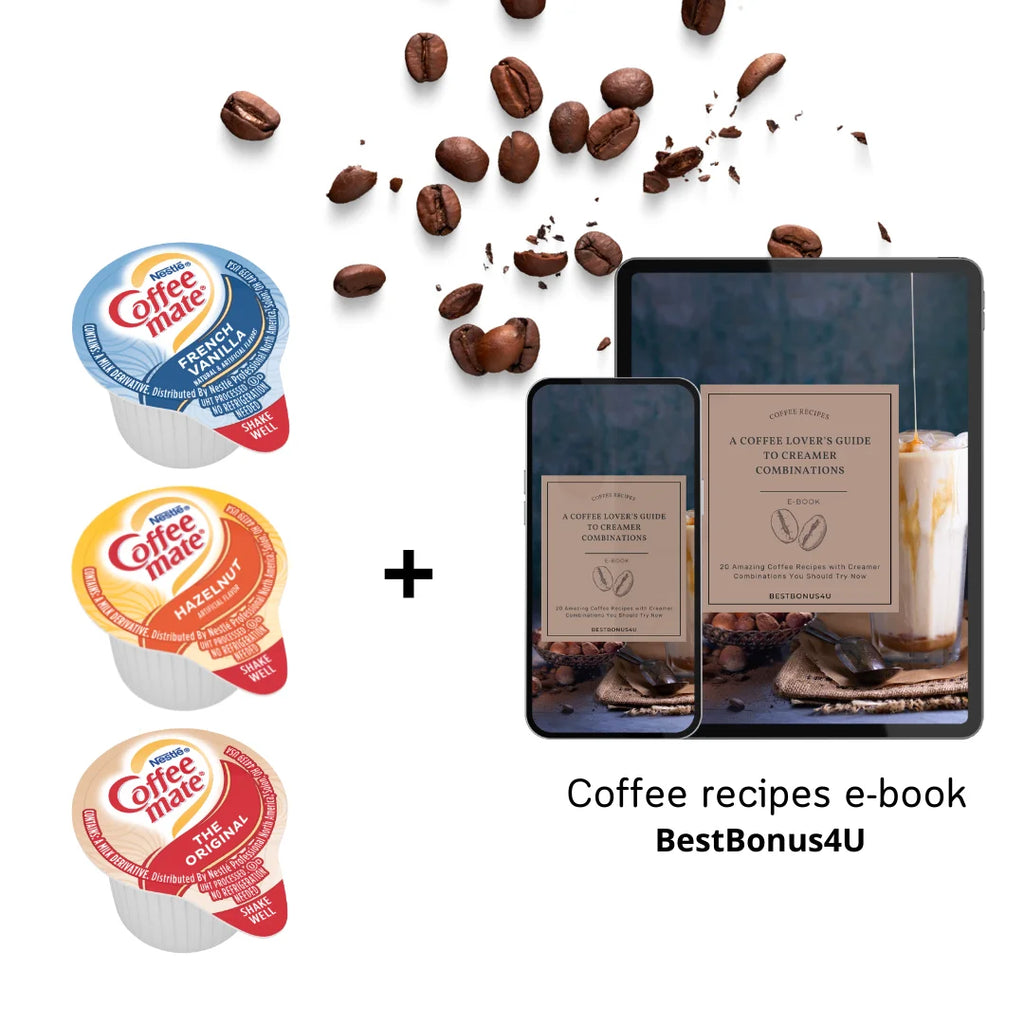 Coffee mate Liquid Creamer Singles Variety Pack, 3 Flavors x 60 ct, 180/Box Y94837