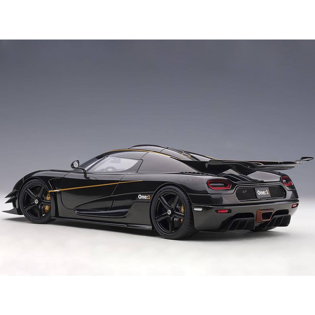 Clear Carbon Fiber with Gold Stripes 1/18 Model Car C249532
