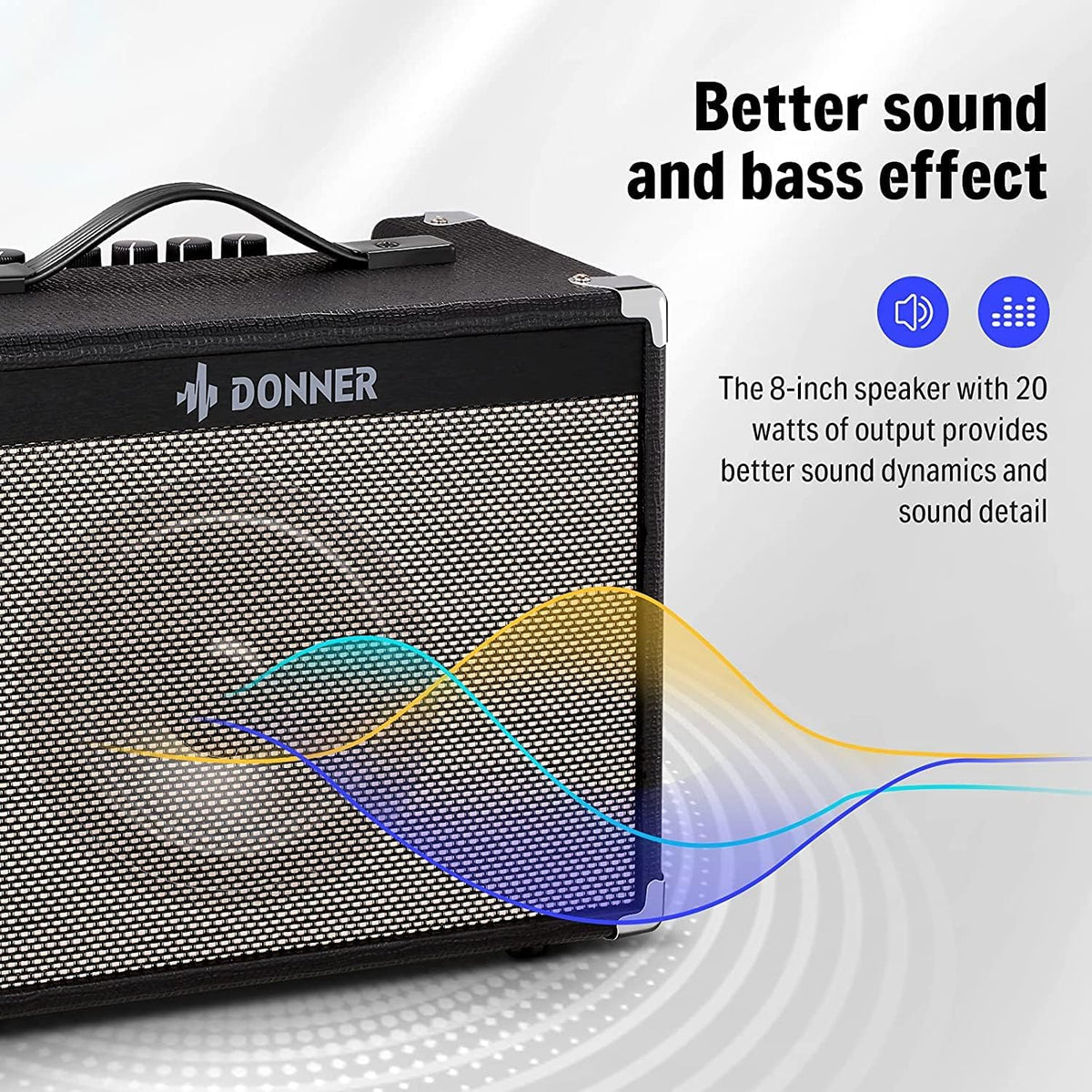 20W Electric Guitar Amplifier Combo with 8" Speaker Q4957