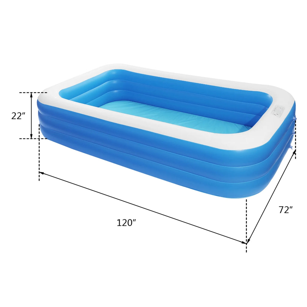 Inflatable Swimming Pool, 120" X 72" X 22" F35318