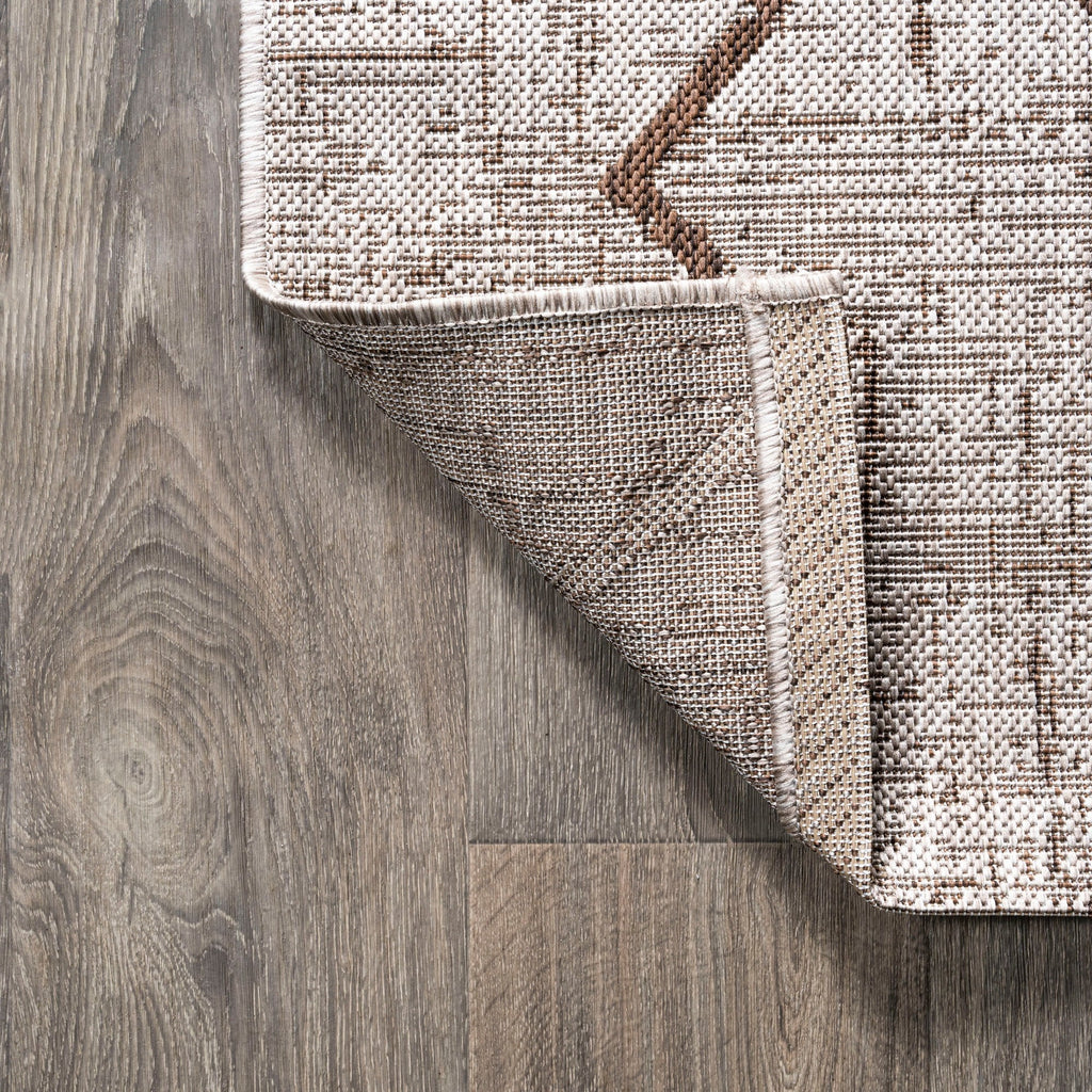 Beige/Brown 5 ft. x 8 ft. Indoor/Outdoor Area Rug O2903