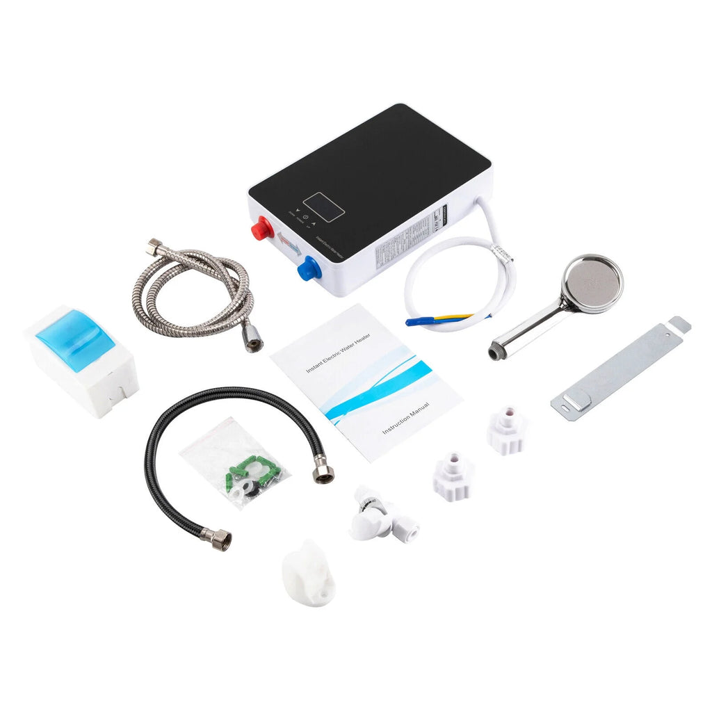 6000W Tankless Electric Shower Water Heater with Shower Head U596995