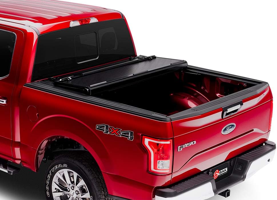 Black Hard Folding Truck Bed Tonneau Cover X1635
