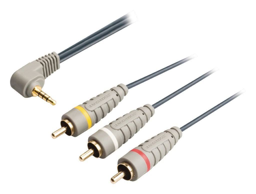 2m 3.5mm 3X RCA Cable Black H48330