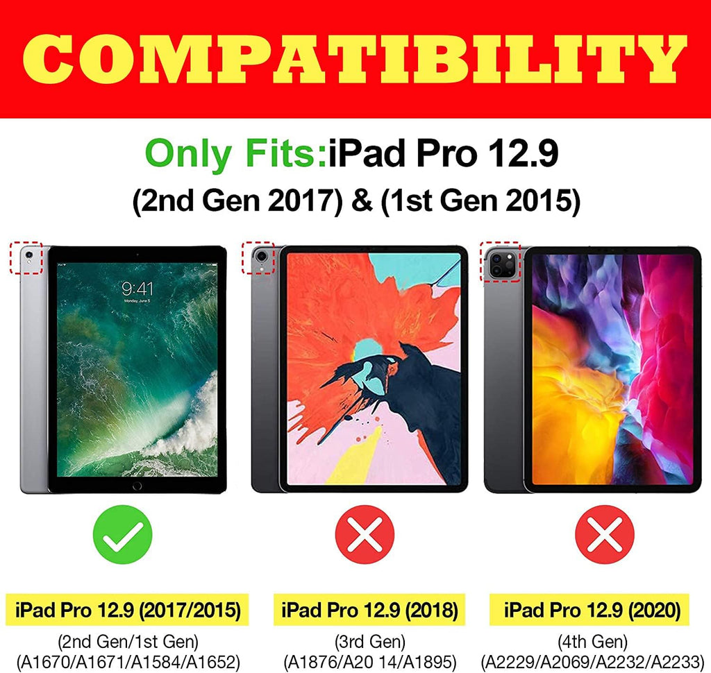Genuine Leather Case for iPad Pro 12.9 inch 1st & 2nd Gen with Sleep/Wake Cover E452794